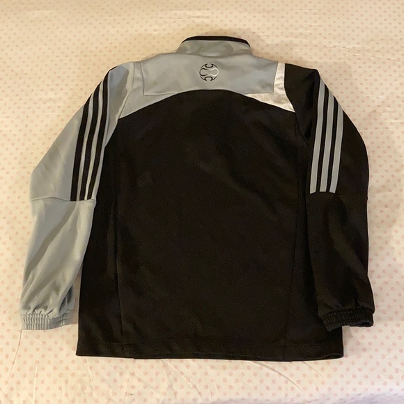 Adidas good condition,few tiny spots,light blue - Picture 2 of 4